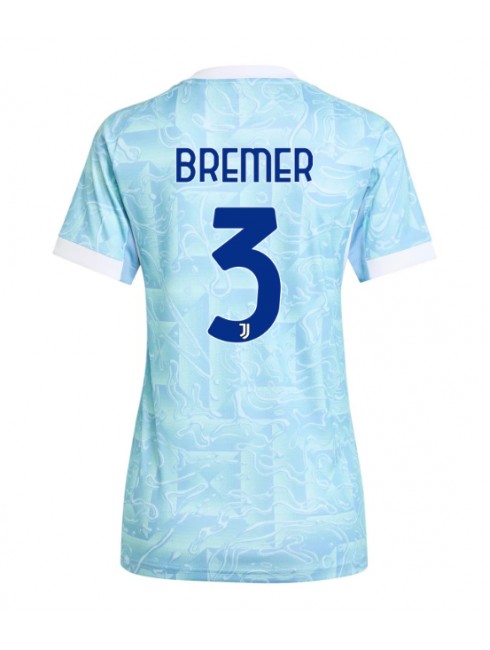 Ženski Nogometna dresi replika Juventus Gleison Bremer #3 Gostujoči 2025-26 Kratek rokav Ženski Nogometna dresi replika Juventus Gleison Bremer #3 Gostujoči 2025-26 Kratek rokav